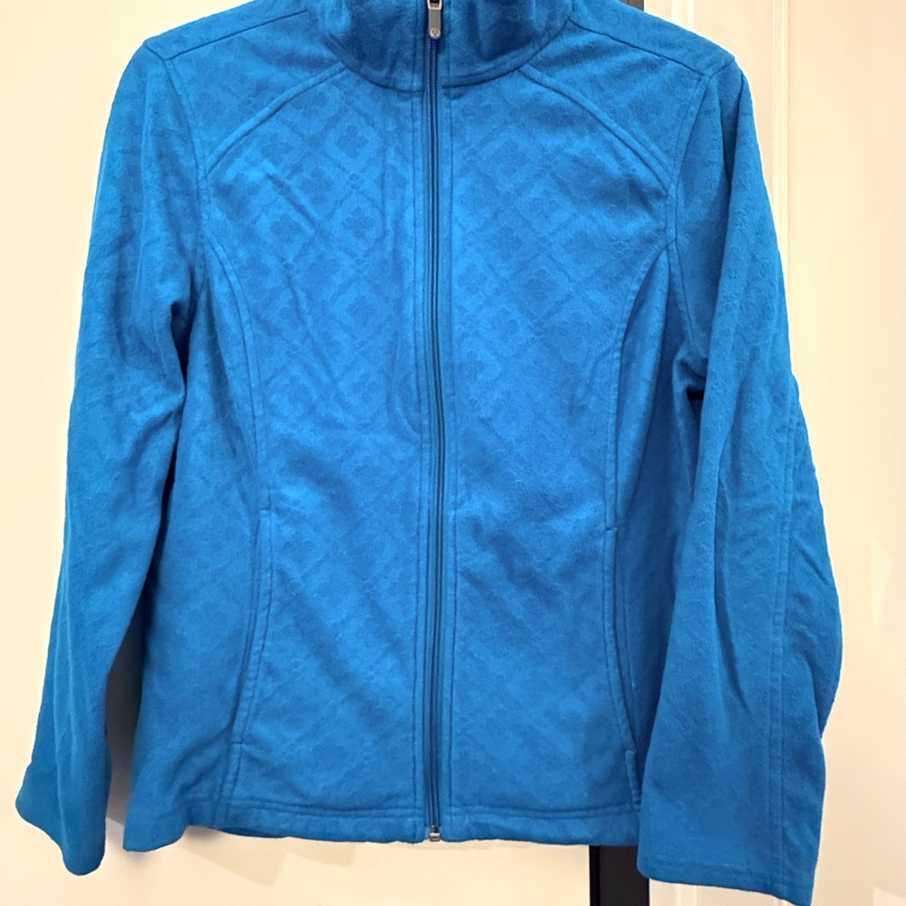 Lands' End Vibrant Blue Fleece Jacket